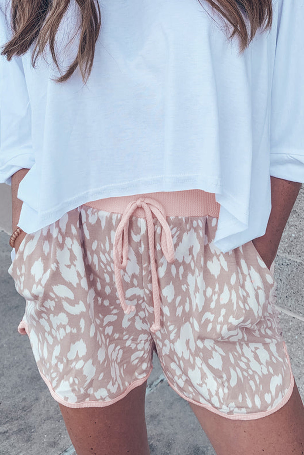 Boho Blush Leopard Shorts