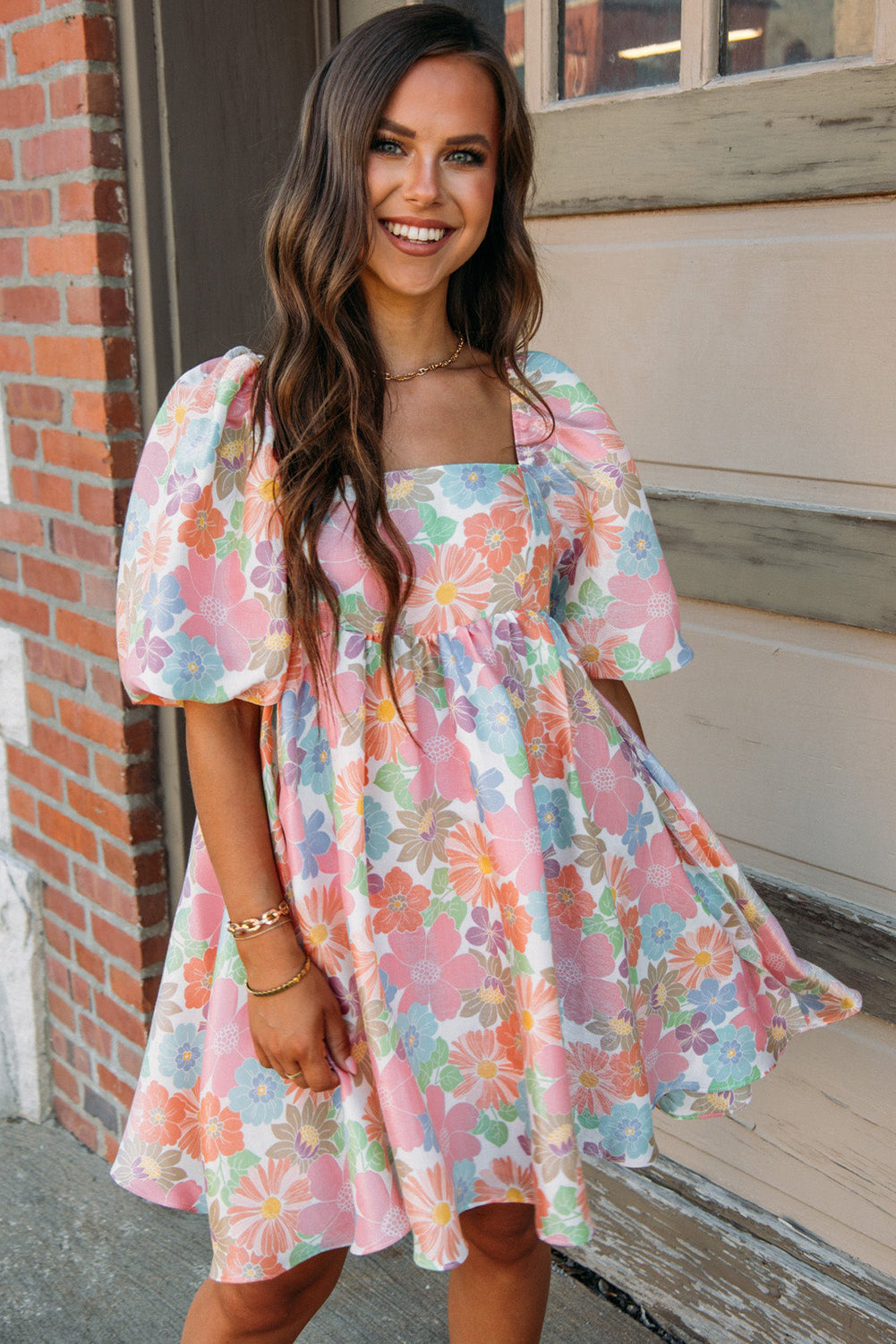 Flirty Florals Babydoll Dress