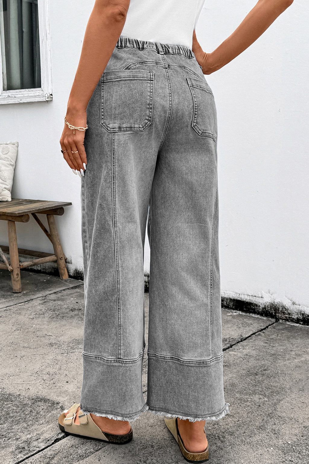 Gray Boho Ease Jeans