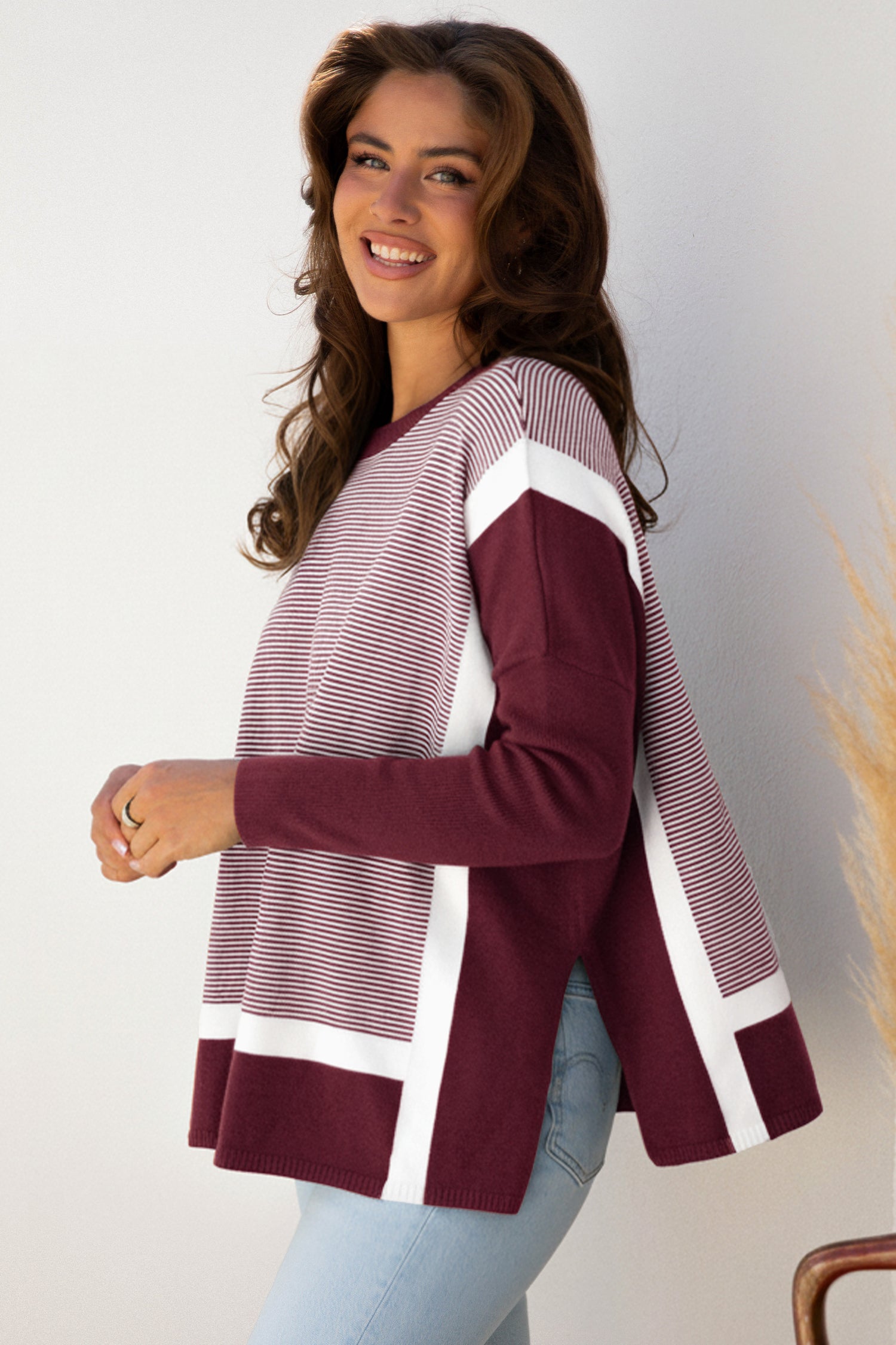 The Red Side-Stripe Comfort Knit