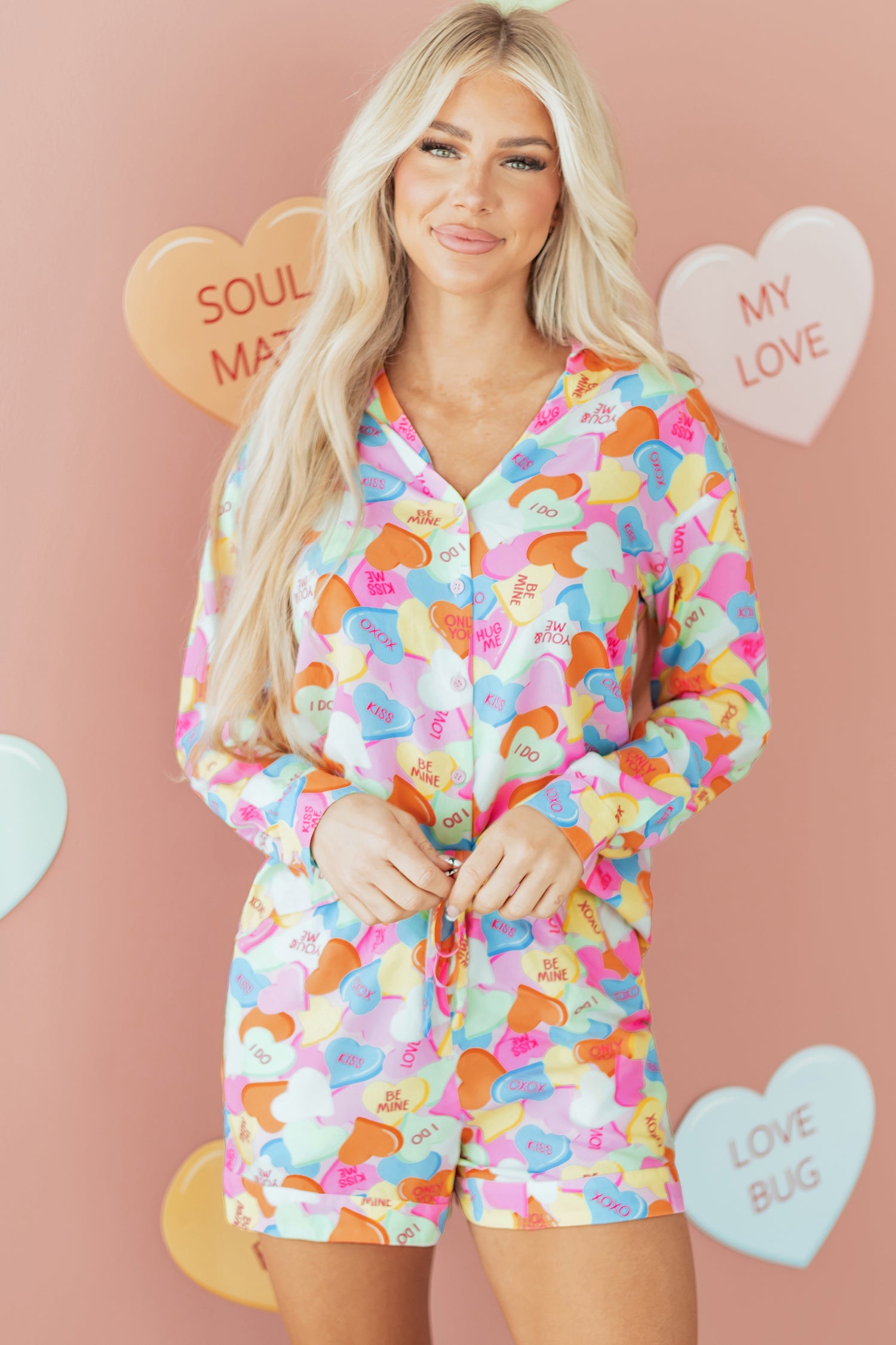 Candy Hearts 2pcs Pajama Set